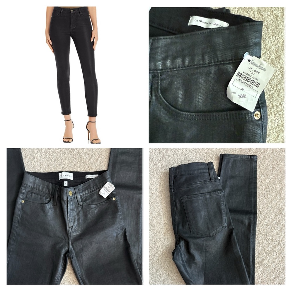 NWT Frame Black Coated Le Skinny de Jeanne